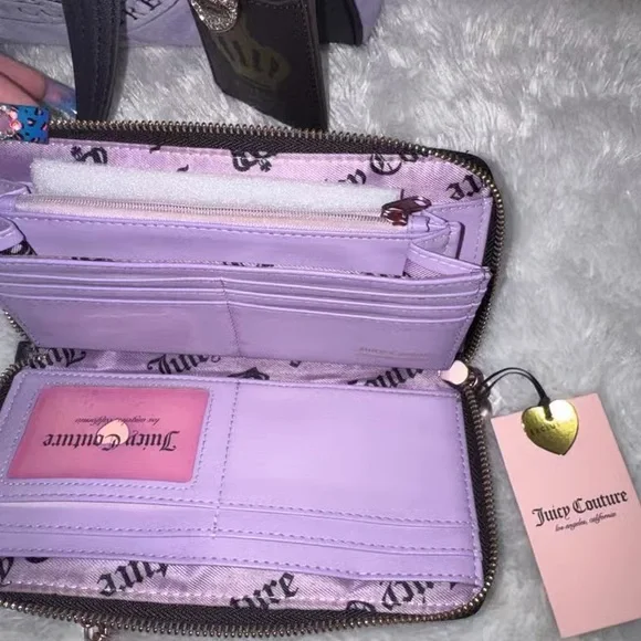 Juicy Couture Lavender and Chocolate Tote Set